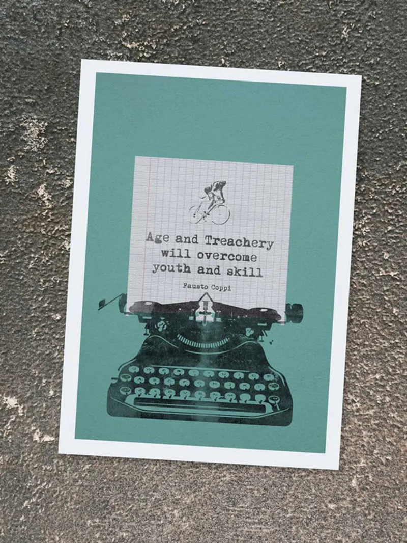 Fausto Coppi Quote - Blank Greeting Card